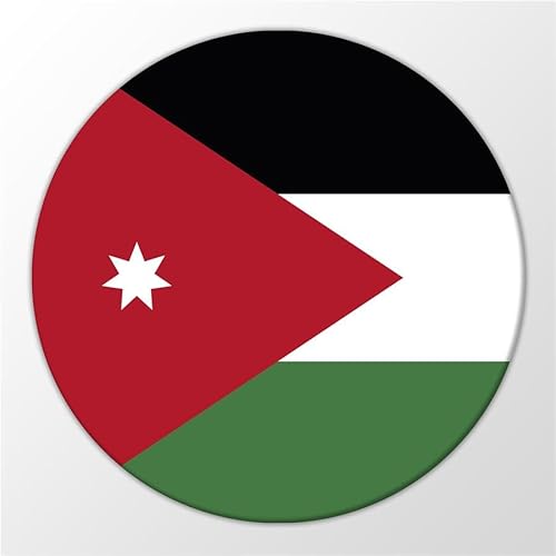 Huuraa Magnet Jordanien Flagge Geschenk Kühlschrankmagnet 59mm Flaschenöffner Jordanien Flagge Geschenkidee von Hellweg Druckerei
