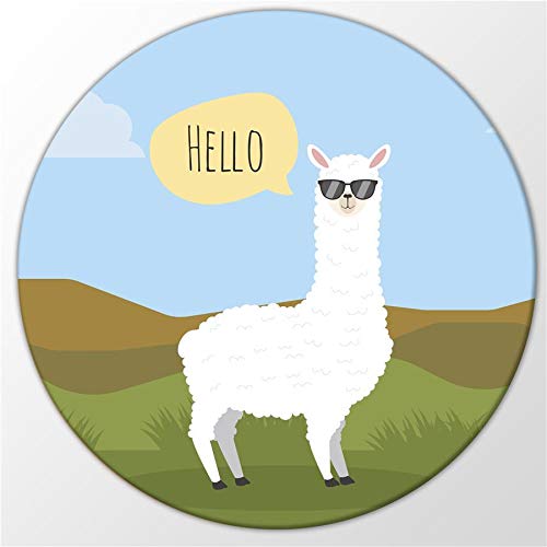 Kühlschrank Magnet Cool Llama Lama Hello Hi Hallo Geschenk Idee Magnettafel Kühlschrankmagnet Whiteboard von Hellweg Druckerei