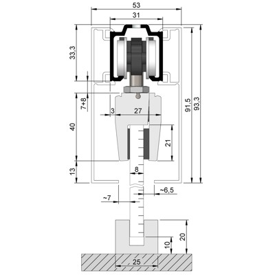 OT-Abdeckkappe,für beidseitige Verblendung, Aluminium, edelstahloptik eloxiert OT-Abdeckkappe,für beidseitige Verblendung, Aluminium, edelstahloptik eloxiert von Helm