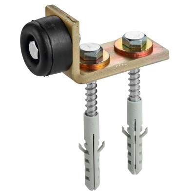 Schiebetor-Torpuffer, 360, mit Dübeln und Schrauben,B40mm,H50mm,L113mm, Stahl Schiebetor-Torpuffer, 360, mit Dübeln und Schrauben,B40mm,H50mm,L113mm, Stahl von Helm