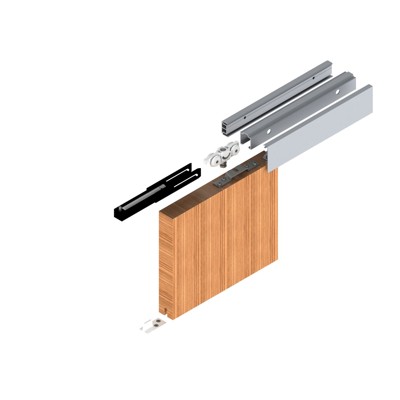 Schiebetürbeschlag,mit Laufschiene,SmartComfort, 2500mm,FB max.1250,silberfarbig von Helm