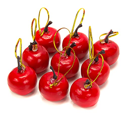 Dekoäpfel Adventskranzdeko Gesteckdekoration Weihnachtsdeko Winterdeko Dekoapfel rot (B-Ware) (9) von Helmecke & Hoffmann