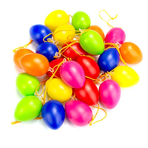 Helmecke & Hoffmann * Deko-Eier aus Kunststoff in vielen Farben | Zwei Größen wählbar | mit Schlaufe zum Aufhängen | Bunte Ostereier Osterdeko (Klein) von Helmecke & Hoffmann