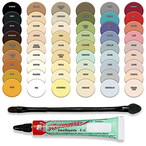 Helmecke & Hoffmann Remalle Emaille Paste Emaillelack Reparaturlack Lack 8 ml + Pinsel (Mocca) von Helmecke & Hoffmann