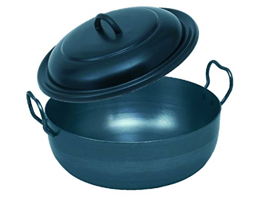 Helmensdorfer Dampfnudeltopf Rohrnudelpfanne gebläute Ausführung Ø 30 cm inkl. Deckel von Helmensdorfer
