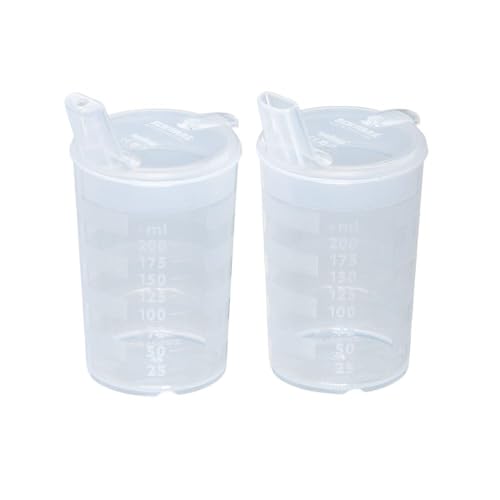 melinip Schnabelbecher ECO Trinkdeckel 4 mm Auslass farblos-natur | Beutel (10 Stück) von Helmut Schwarz GmbH