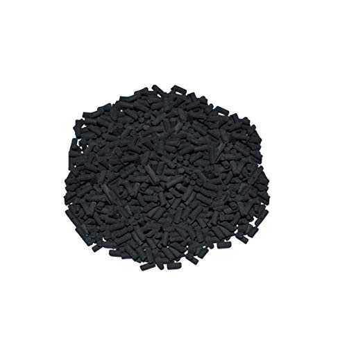 HELO 10 kg Aktivkohle Pellets (A) mit hoher Adsorptionsfähigkeit, hochporöser Struktur und großer innerer Oberfläche (1,0 kg entspricht ca. 500.000 m²), Pellets Ø ca. 3-4 mm, Länge: ca. 3-8 mm von Helo