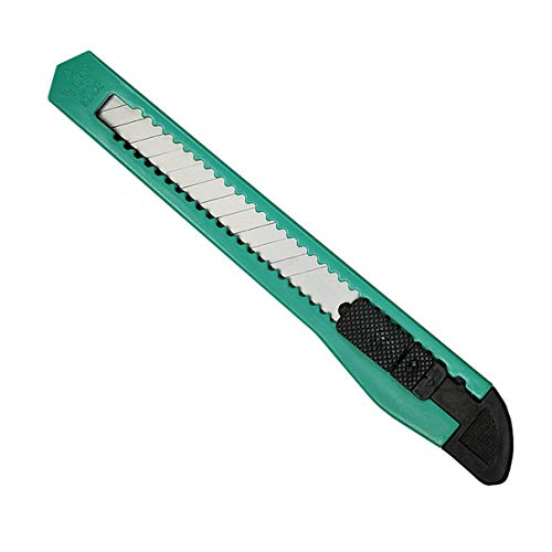 HELO 72 x Cuttermesser Teppichmesser Set (grün) mit 8 mm breiter Abbrechklinge. Klingenstärke: 0,4 mm, stabile Klingenführung, Allzweckmesser mit ergonomisch geformtem Kunststoff Gehäuse von Helo