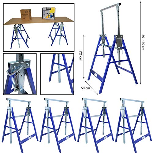 HELO Gerüstbock höhenverstellbar Arbeitsbock Klappbock Stützbock Böcke je 200 kg 4 x A1 von Helo