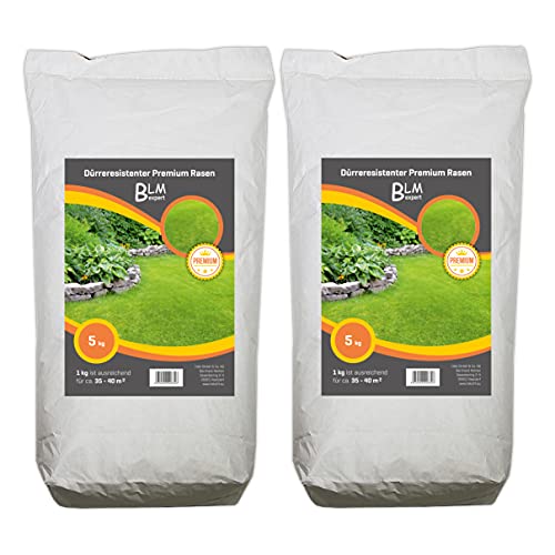 Rasensamen Premium Dürreresistenter Rasen Grassamen Rasensaat Grassaat Rasen 10 kg von Helo