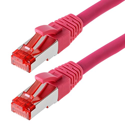 Helos Patchkabel S/FTP Cat 6 Magenta 15 Meter von Helos