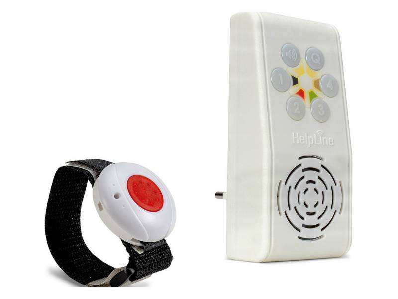 HelpLine by Eiflaender & Soehne HELPLINE 230 Hausnotruf mit Notrufarmband und Quittierung Alarmanlage (Angenehme Ruftonmelodien) von HelpLine by Eiflaender & Soehne