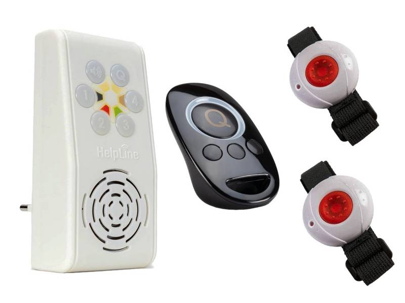 HelpLine by Eiflaender & Soehne HELPLINE 230 Hausnotruf mit Notrufarmband und Quittierung Alarmanlage (Angenehme Ruftonmelodien) von HelpLine by Eiflaender & Soehne