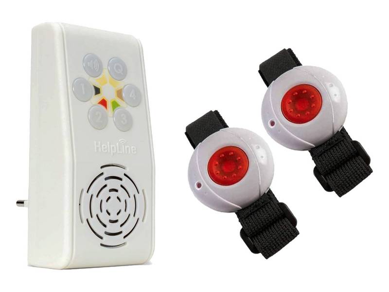 HelpLine by Eiflaender & Soehne HELPLINE 230 Hausnotruf mit Notrufarmband und Quittierung Alarmanlage (Angenehme Ruftonmelodien) von HelpLine by Eiflaender & Soehne