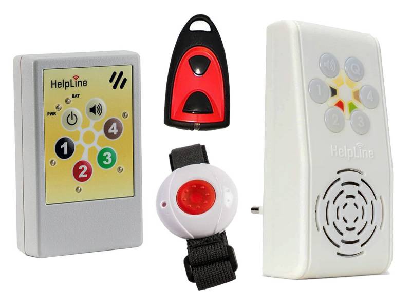 HelpLine by Eiflaender & Soehne Helpline 2 Hausnotruf Alarmanlage (Angenehme Ruftonmelodien, 4 verschiedene Kanäle programmierbar) von HelpLine by Eiflaender & Soehne