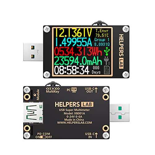 Helpers Lab USB Voltmeter Amperemeter Tester QC PD SuperVOOC FCP SCP Auslöser, Ablesen des Kabels der E-Marke MFI DASH Mit Gravitationssensor TFT Farb LCD Display PD-Monitor VBUS-Echtzeit-Wellenform Helpers Lab USB Voltmeter Amperemeter Tester QC PD SuperVOOC FCP SCP Auslöser, Ablesen des Kabels der E-Marke MFI DASH Mit Gravitationssensor TFT Farb LCD Display PD-Monitor VBUS-Echtzeit-Wellenform von helpers lab
