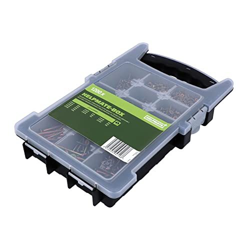 HELPMATE Schrauben Set PZ - 1200 Spanplattenschrauben mit Teilgewinde in Stahl und besonderem Korrosionsschutz durch galvanische Verzinkung und Gelbpassivierung - Senkkopfschrauben & Holzschrauben HELPMATE Schrauben Set PZ - 1200 Spanplattenschrauben mit Teilgewinde in Stahl und besonderem Korrosionsschutz durch galvanische Verzinkung und Gelbpassivierung - Senkkopfschrauben & Holzschrauben von HELPMATE