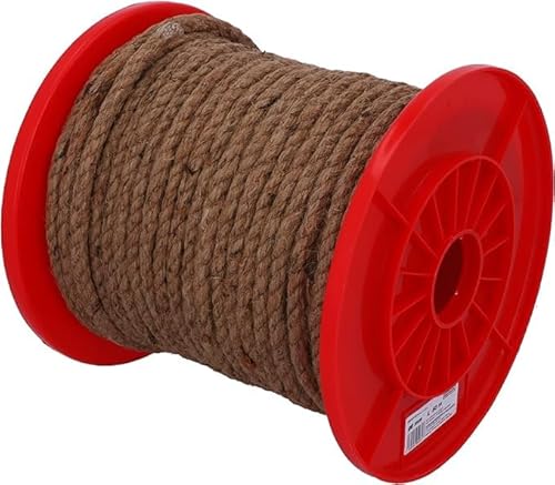 HELPMATE – Hanfseil Natur – Hanfschnur für Bastelarbeiten, Deko & Kunst-Handwerk – Paketschnur aus 100% Naturfaser – biologisch abbaubar & recyclebar – Juteschnur Alternative (8 mm x 50 m) von Helpmate