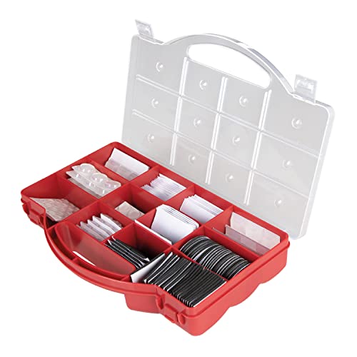 Helpmate - Rutschstopper und Gummipuffer Box, Sortimentskoffer 330-teilig, Bodenschoner, Möbelschoner, Lärmstopper, selbstklebend, Anschlagpuffer, rutschhemmend, Schwarz, Weiß & Transparent von HELPMATE