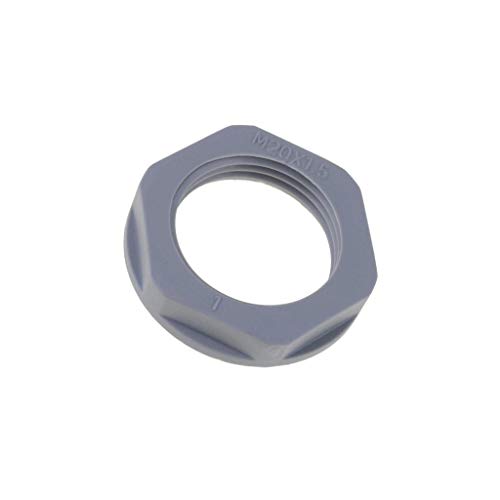 2X KMK-PA RAL7001 M32 Mutter M32 Polyamid 41mm dunkelgrau -40-100°C Steigung: 1, von Helukabel