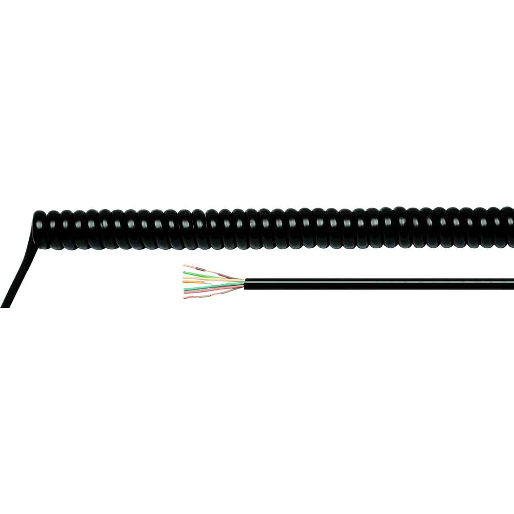 Helukabel 86311 Spiralkabel H05 Bq F 2000 Mm 8000 Mm 2 X 0.75 Mm² Schwarz Kabel B-Ware von Helukabel