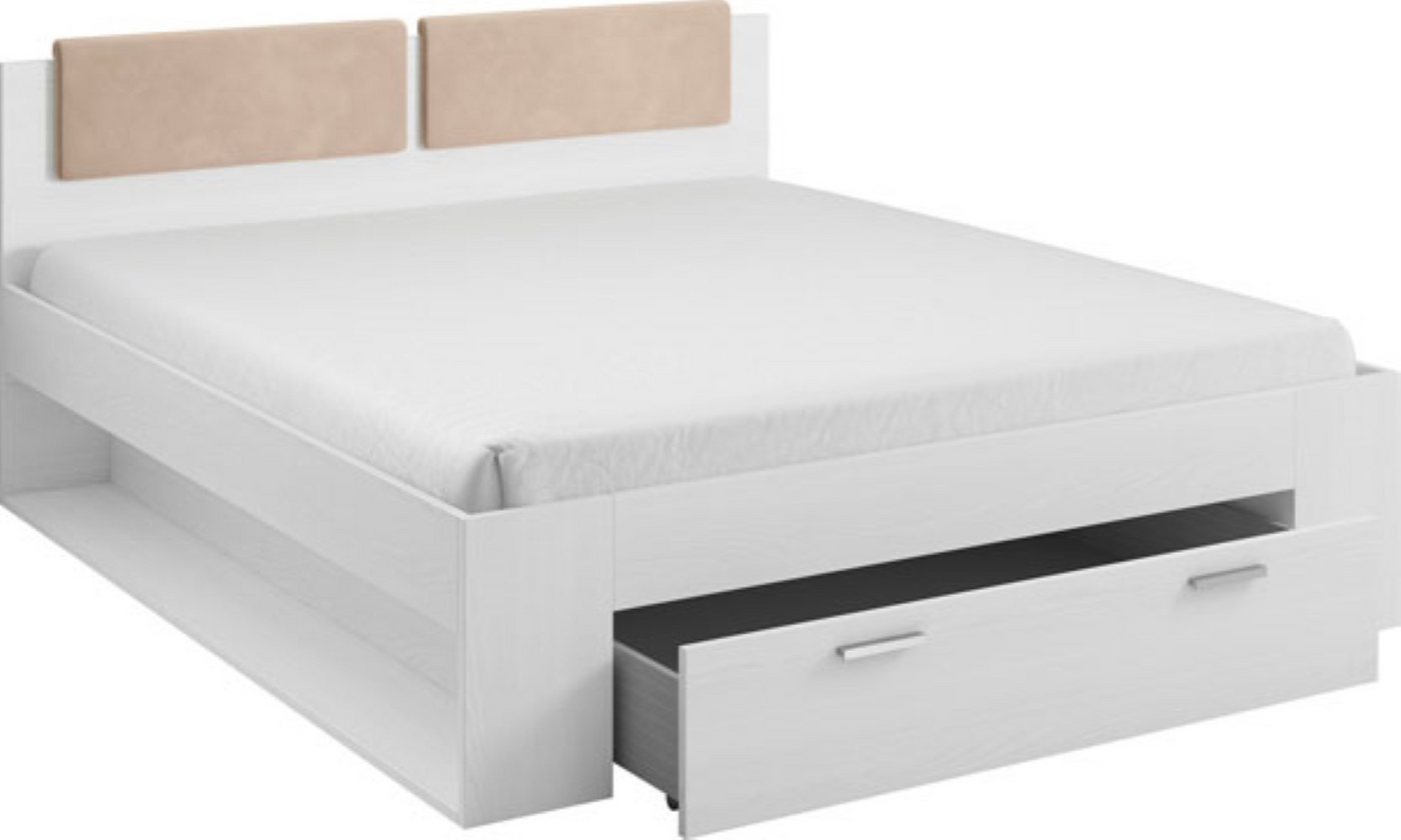 Helvetia Bettgestell Galaxy (Galaxy, 1-tlg., Bett), 140x200cmcm Abisko Ash / hellbeige von Helvetia