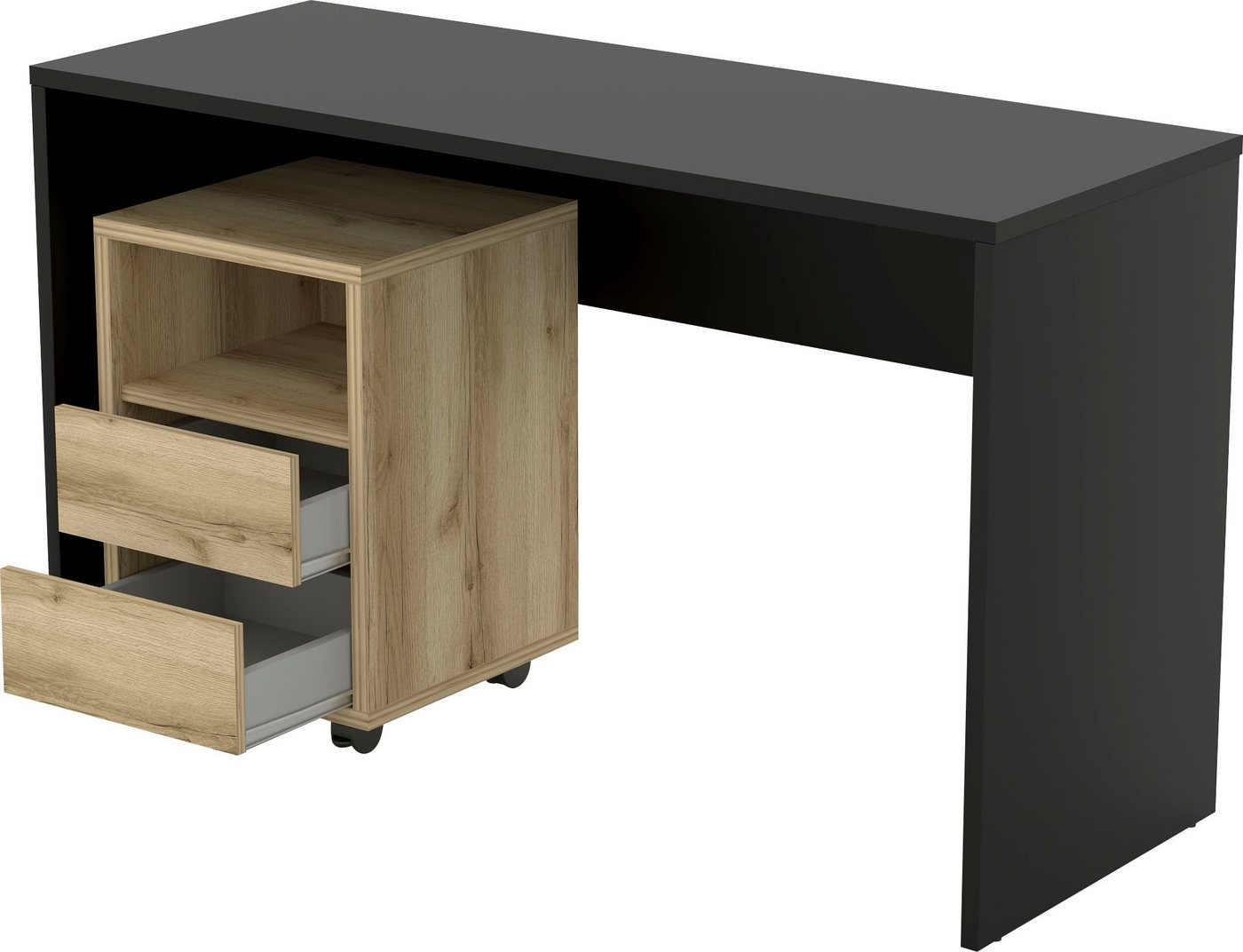 Helvetia Büro-Set Agapi, (Set, 2-St), bestehend aus Schreibtisch und Rollcontainer im modernen Design von Helvetia