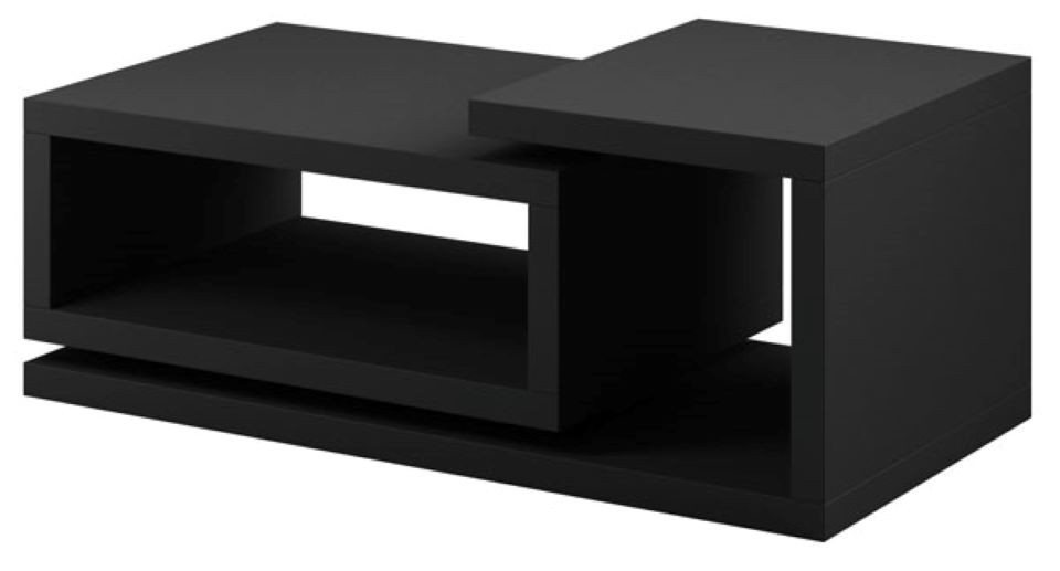 Helvetia Couchtisch Broto (120 cm / 60 cm / 47,5 cm, 1-St., ohne Beleuchtung), 120x60x47,5cm schwarz matt 1 Teilig von Helvetia