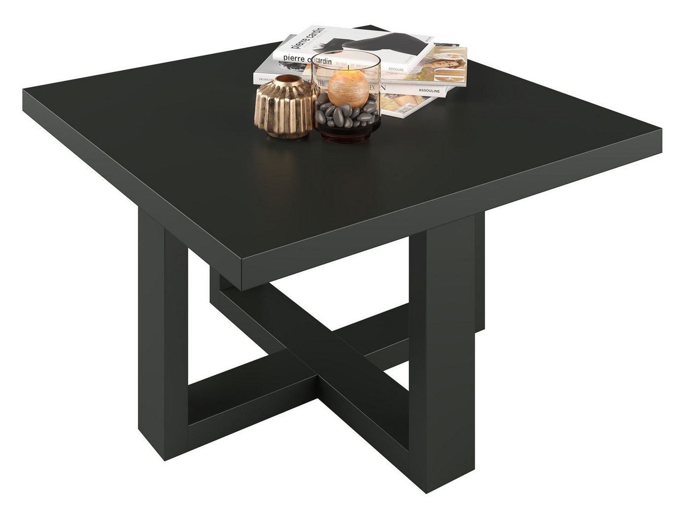 Helvetia Couchtisch Eko (1-St), 75x75x44cm schwarz onyx von Helvetia