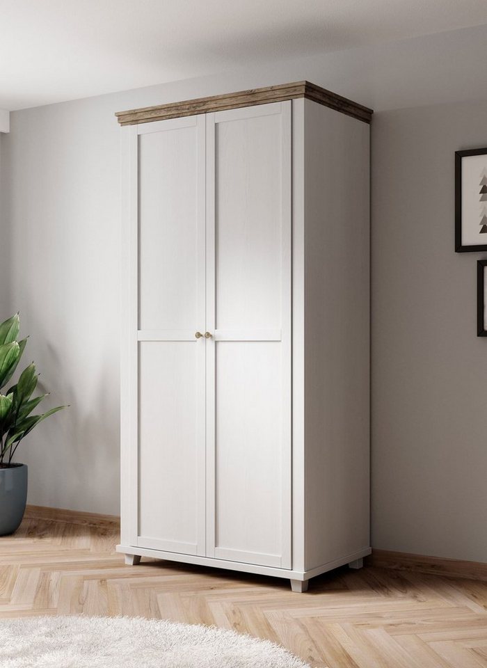 Helvetia Drehtürenschrank Evora (1-St) 108cm Abisko Ash Eiche Lefkas von Helvetia