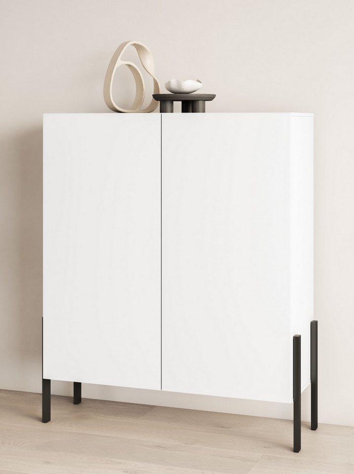 INOSIGN Kommode Jukon, Breite 110 cm, moderne grifflose Hochschrank, 2Türen, Highboard mit viel Stauraum, push-to-open-Funktion von INOSIGN