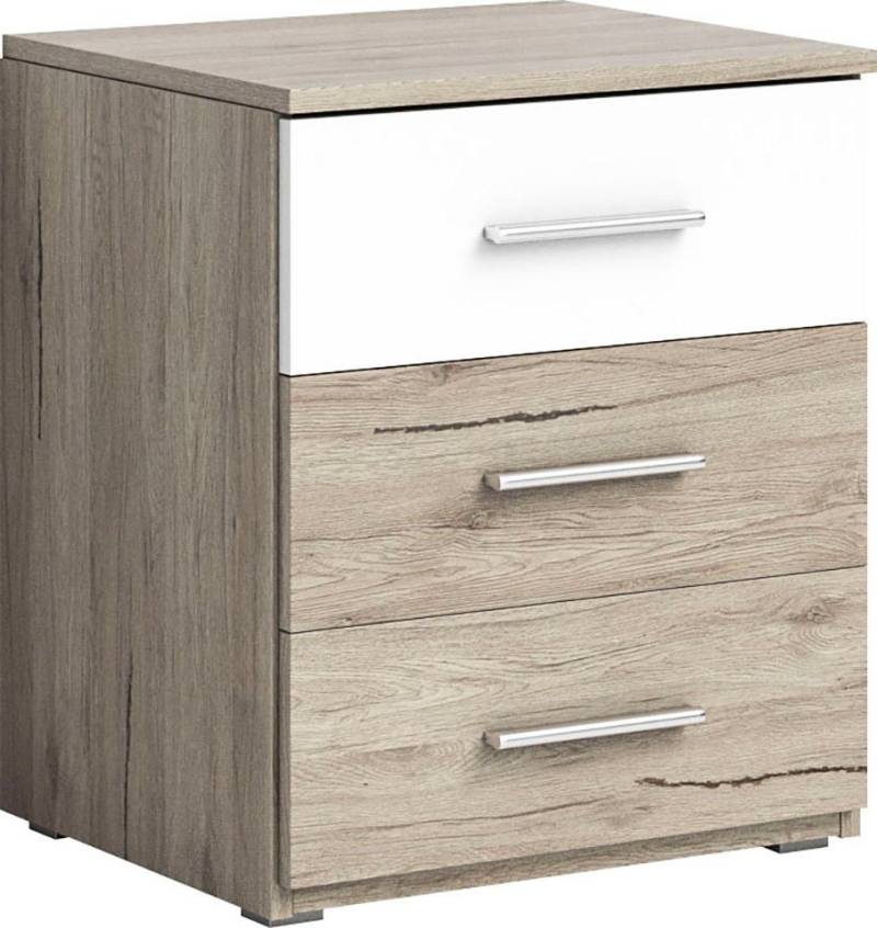 Home affaire Nachtkommode Beta Breite 46 cm, moderner Nachtschrank, Nachttisch, Nachtkonsole mit 3 Schubladen von Home affaire