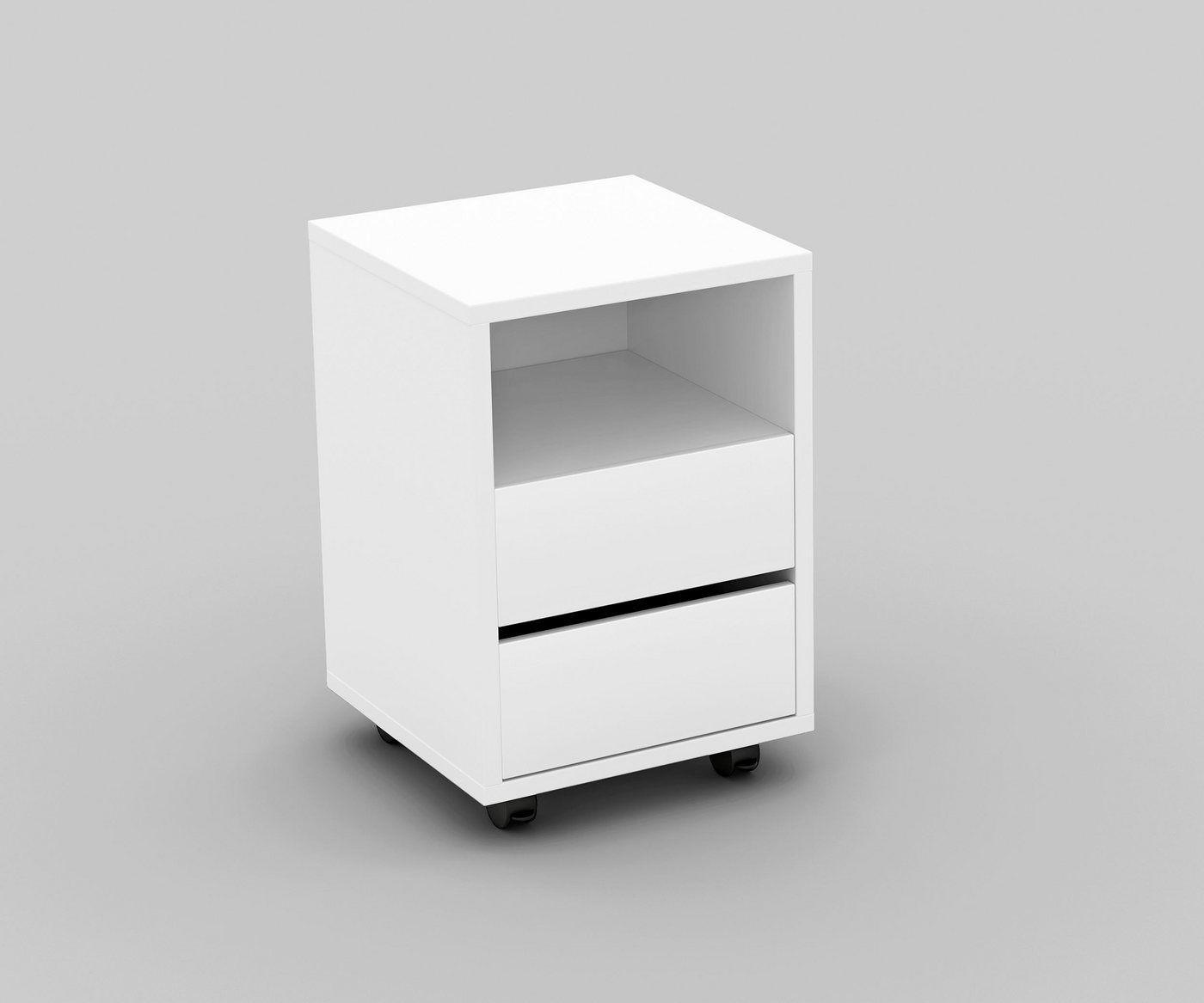 Helvetia Rollcontainer Agapi, Bürocontainer im modernen Design, 40x40x62 cm, 2 Schubkästen von Helvetia