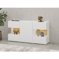 INOSIGN Sideboard "Ava, Breite 120 cm, hängend und stehend montierbar" moderne grifflose Kommode, Anrichte, 3Türen, Eckverglasung von Inosign