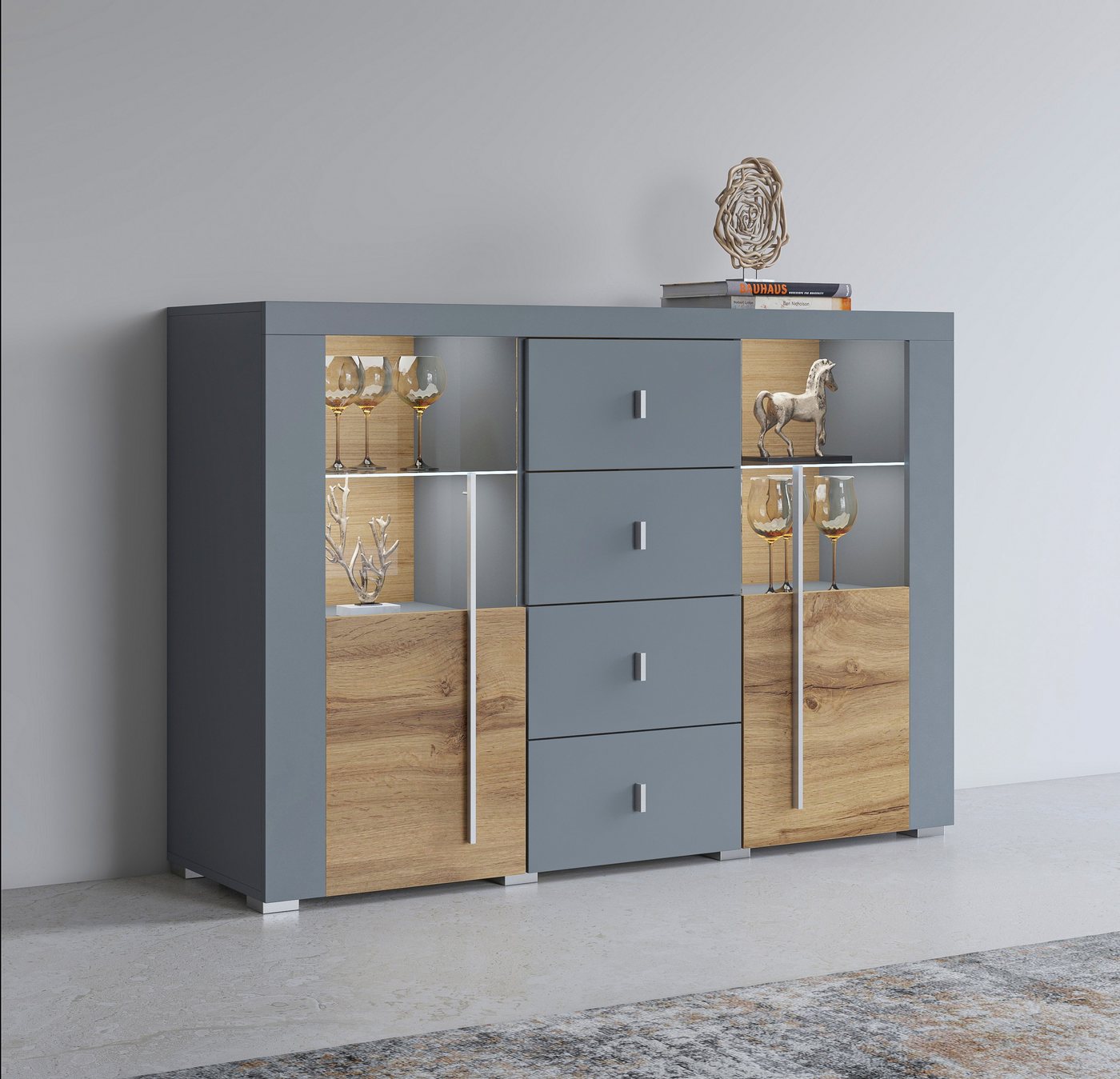 Helvetia Sideboard Roger, Breite 132 cm von Helvetia