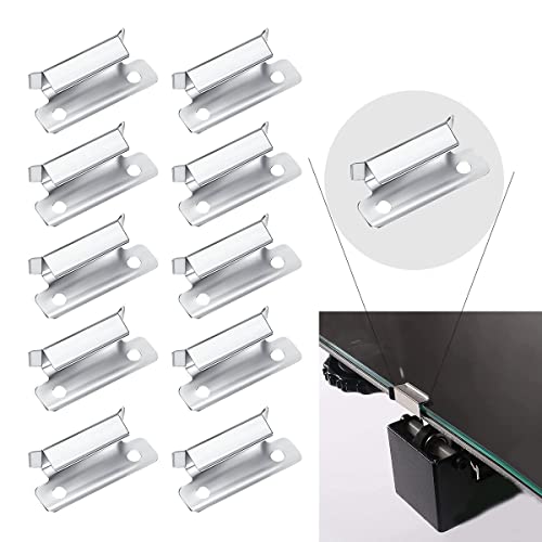 3D Drucker Bett Clips, Ender 3 Bett Clips, 3D Drucker Zubehör Clips, 10 Stück Ender 3 Bett Clips für 3D Drucker Beheiztes Bett Glas Bett Platt Form von Helweet