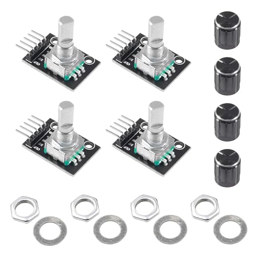 Drehgeber, Rotary Encoder, Rotary Encoder Modul, Digital Potentiometer, Dreh Encoder, 360 Grad Drehgeber Drehwinkelgeber, 360 Grad Drehwinkelgeber für Automobilelektronik Multimedia Audio von Helweet