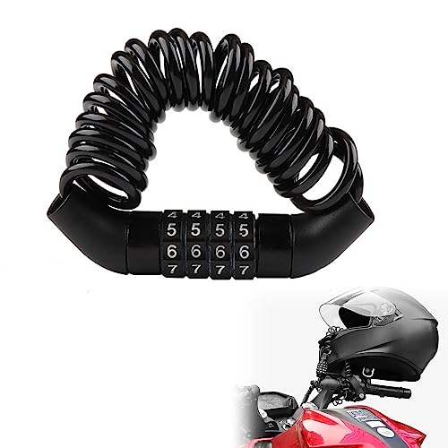 Helmschloss, Helm Sperren, Motorrad Helmschloss, Bike Lock, Tragbares Diebstahlsicherungs 4-Digital Sicherheitscode Kombinationskabel Helmschloss, Für Motorräder, Roller, Autotüren, Garagen Helmschloss, Helm Sperren, Motorrad Helmschloss, Bike Lock, Tragbares Diebstahlsicherungs 4-Digital Sicherheitscode Kombinationskabel Helmschloss, Für Motorräder, Roller, Autotüren, Garagen von Helweet