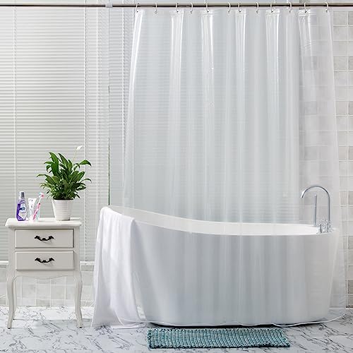 Helweet Badezimmervorhang, Duschvorhänge, Duschvorhang Durchsichtig, Duschvorhang Transparent, Vorhang für Dusche, Wasserdicht Shower Curtains, Badvorhang für Badezimmer, 180 X 200cm von Helweet