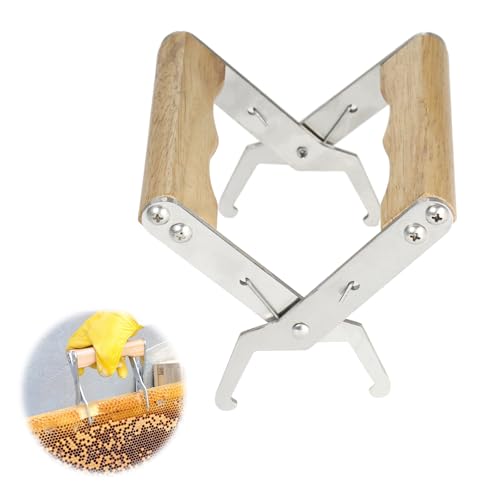 Imker Werkzeug Zange, Imker Wabenzieher, Imkereibedarf Hive Tool, Bienenwaben Werkzeug, Geeignet für Imker zur Inspektion von Bienenstöcken und zum Sammeln von Honig, 13 x 9.5 x 5cm von Helweet