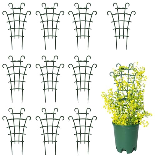 Rankgitter, Gitterspalier, Pflanzengitter, Pflanzen Rankhilfe, Kletterhilfe, für Pflanzengitter Strauchstütze Blumenstütze Rankhilfe für Kletterpflanzen Rankenhilfe für Pflanzen, 10 Stück von Helweet