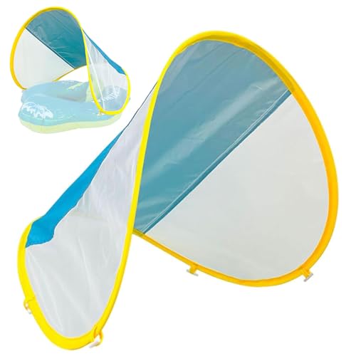Schwimmschwimmer Sonnendach, Sicherheitssitz Sonnenschutz, Baldachin für Pool Float, Schwimmring Überdachung, Aufblasbarer Pool Float Shield, Abnehmbarer Sonnenschutz für Gärten, Außen von Helweet