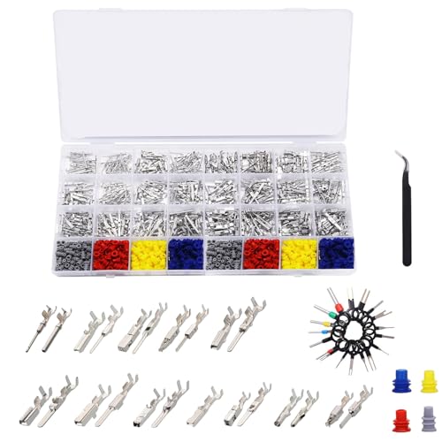 Steckverbinder Pins Kit, Gecrimpter Anschlussstift Automobil, Kfz Stecker Pin Zubehör, 729 Stück Connector Pins Terminal, Entriegelungswerkzeug,Kabel Stecker Ausbau Werkzeug,Für Motorräder,Autos,Boote Steckverbinder Pins Kit, Gecrimpter Anschlussstift Automobil, Kfz Stecker Pin Zubehör, 729 Stück Connector Pins Terminal, Entriegelungswerkzeug,Kabel Stecker Ausbau Werkzeug,Für Motorräder,Autos,Boote von Helweet