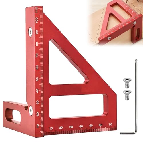 Zimmermannswinkel, Präzises Anschlagwinkel Set, Carpenter's Square, Square Protractor, Triangle Ruler Metal, Precise Carpenter's Angle, 3D Angle Stop, Multi-Purpose Measuring Tool for Engineer Zimmermannswinkel, Präzises Anschlagwinkel Set, Carpenter's Square, Square Protractor, Triangle Ruler Metal, Precise Carpenter's Angle, 3D Angle Stop, Multi-Purpose Measuring Tool for Engineer von Helweet