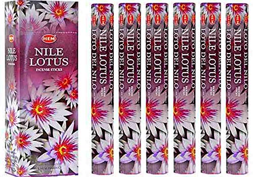 Nile Lotus von HEM BIG PACK 6 x 20 Räucherstäbchen Original Indien Incense von HEM