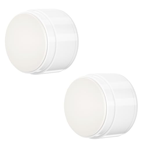 2 Stück Türstopper Wand Weiß Selbstklebend, Aluminium Wandpuffer mit Feder-Dämpfer, 3.05 * 2.38 CM von HemFokus