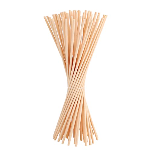 50 Stück Rattanstäbchen für Raumduft, 24 cm x 3 mm Diffuserstäbchen Rattan Reed Fiber, Aroma Diffuser Stäbchen für ätherische Öle im Home Office Hotel Spa (Natur) von Hemiks