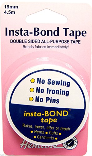 Hemline Insta-Bond Tape Double Sided All Purpose Tape Fabric Tape Cloth No Sew Tape 19mm by von Hemline