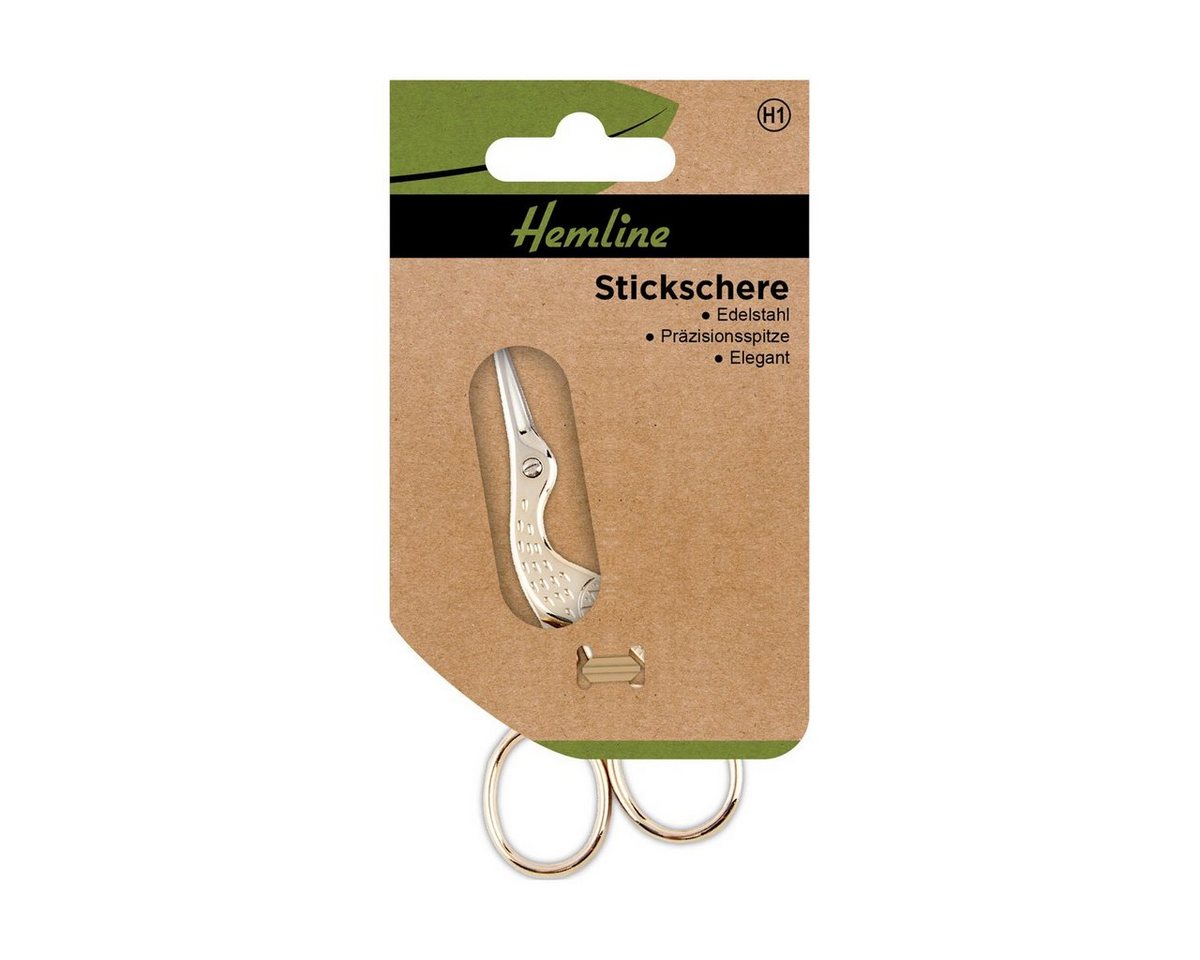 Hemline Universalschere Schere Stickschere Storch silber 90 mm 1 St von Hemline