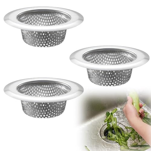 3 Stück Abflusssieb Edelstahl, Abflusssieb Siebe für Dusche, Haarsieb Badewanne, Haarfänger Dusche, Bodenabflusssieb Edelstahl, Sieb für Spülbecken, Badewanne, Küche, 7.5 x 4.7 x 1.8 cm 3 Stück Abflusssieb Edelstahl, Abflusssieb Siebe für Dusche, Haarsieb Badewanne, Haarfänger Dusche, Bodenabflusssieb Edelstahl, Sieb für Spülbecken, Badewanne, Küche, 7.5 x 4.7 x 1.8 cm von Hemlosk